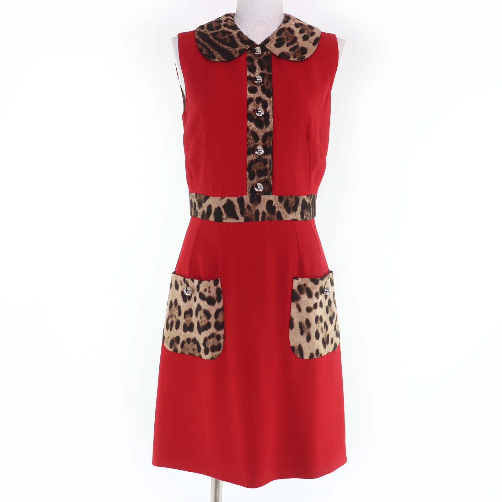 美品 ドルチェ&ガッバーナ ワンピース レッド レディース 40 F6E7RT