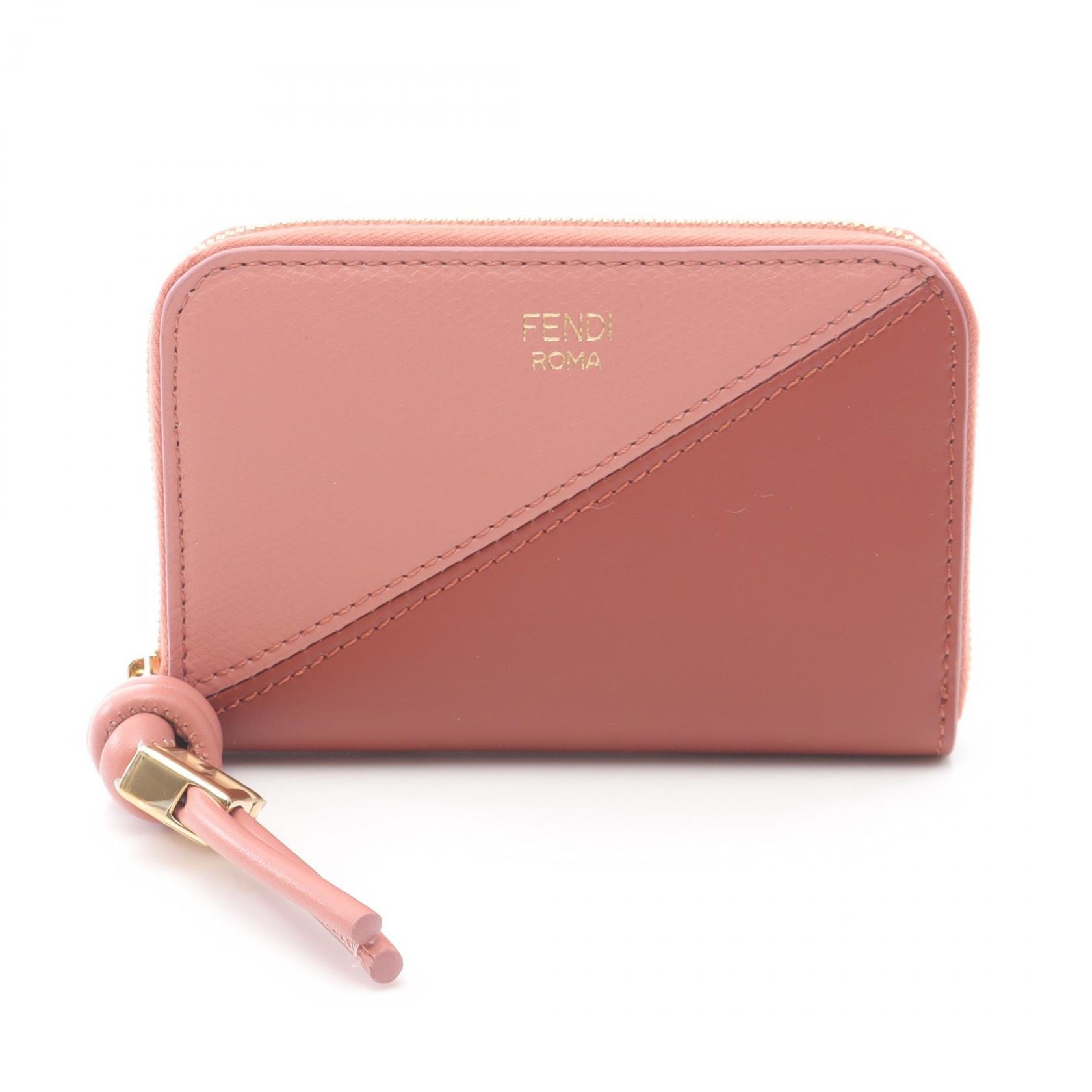 フェンディ FENDI FFダイヤモンド ジップアラウンド財布 ミニ ラウンド財布 財布 レザー レディース ピンク系 / ボルドー系 8M0313AYCAF1TWI 【新品】