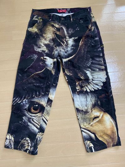 Supreme Eagle Double Knee Denim Painter Pant "Black"