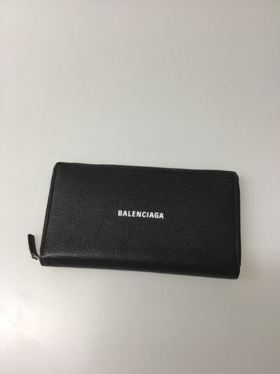 BALENCIAGA Cash Continental Wallet "Black/White"