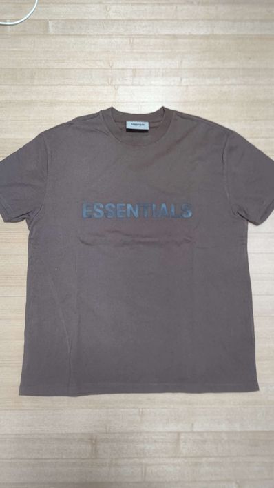 FEAR OF GOD ESSENTIALS / SSENSE Boxy T-Shirt Applique Logo "Rain Drum"