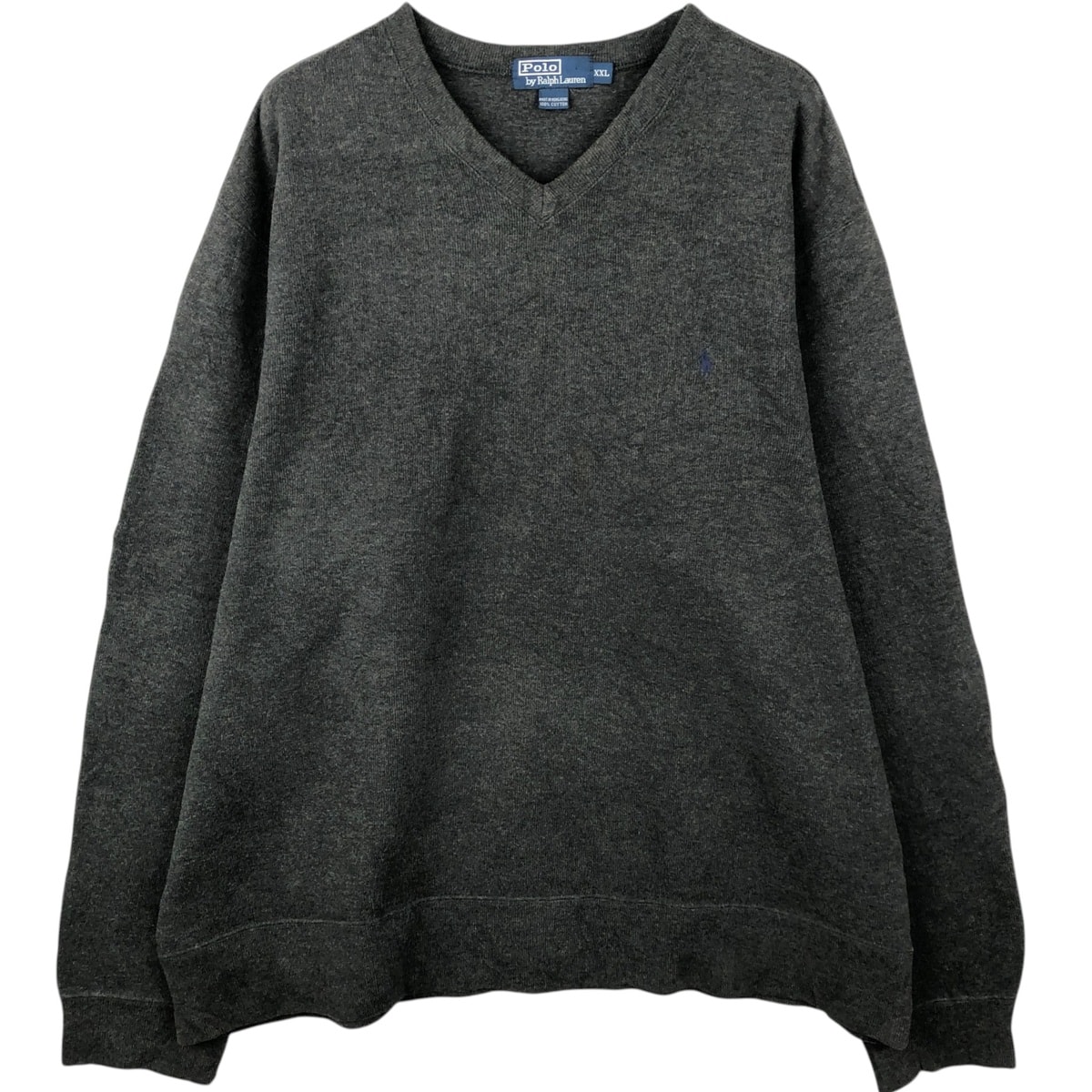 古着 ラルフローレン Ralph Lauren POLO by Ralph Lauren Vネック コットンニットセーター メンズXXL相当/eaa637272