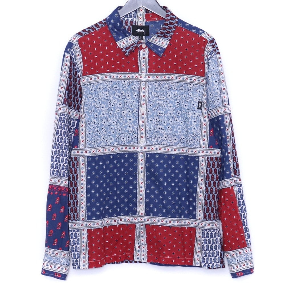 STUSSY Paisley Patchwork LS Shirt