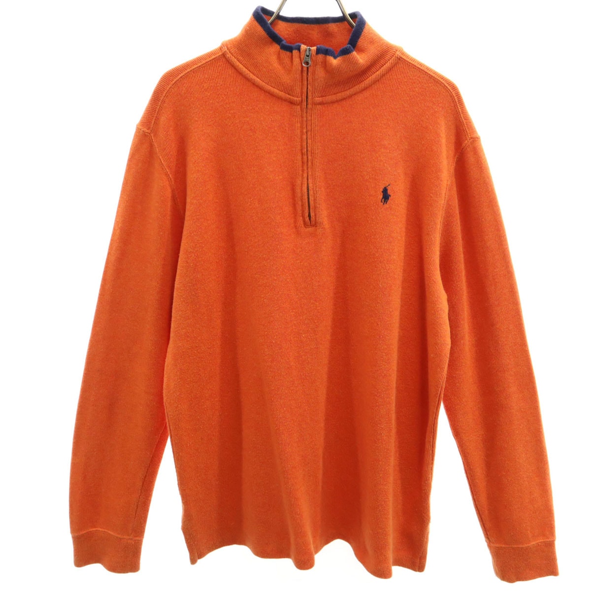 POLO RALPH LAUREN ポロラルフローレン 長袖 ハーフジップ セーター XL オレンジ ニット