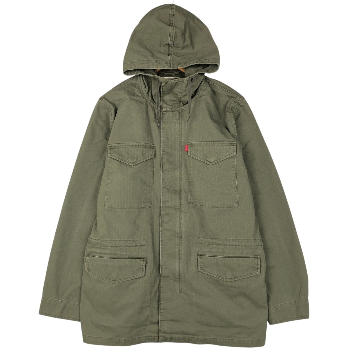 古着 リーバイス Levi's HBT ヘリンボーンツイル フード付き ミリタリージャケット メンズL相当/eaa660665