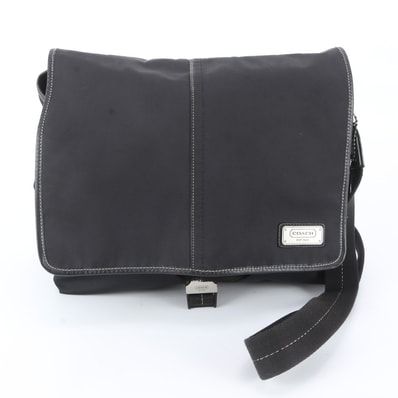 ■美品 コーチF70443 ショルダーバッグ レザー×ナイロン