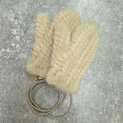 MAX MARA マックスマーラ ミンクファー ミトン 手袋 毛皮 手袋 45660513670 ミンク ベージュ レディース【中古】