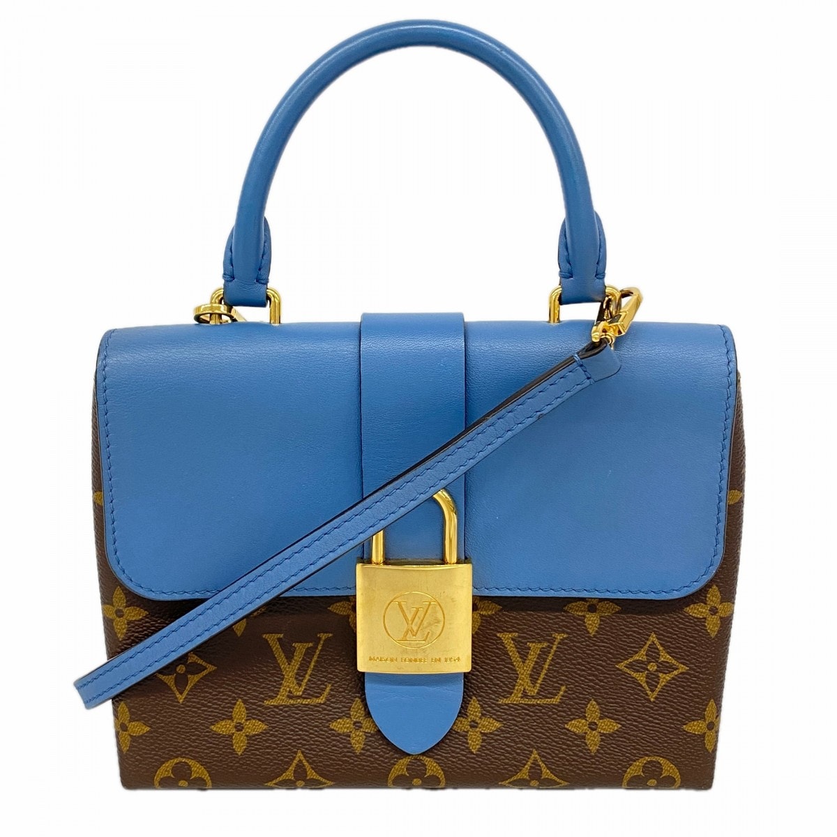 【6dd5162-k】ルイヴィトン ハンドバッグ モノグラム ロッキーBB M44321 ブルージーン 2wayバッグ【中古】レディース