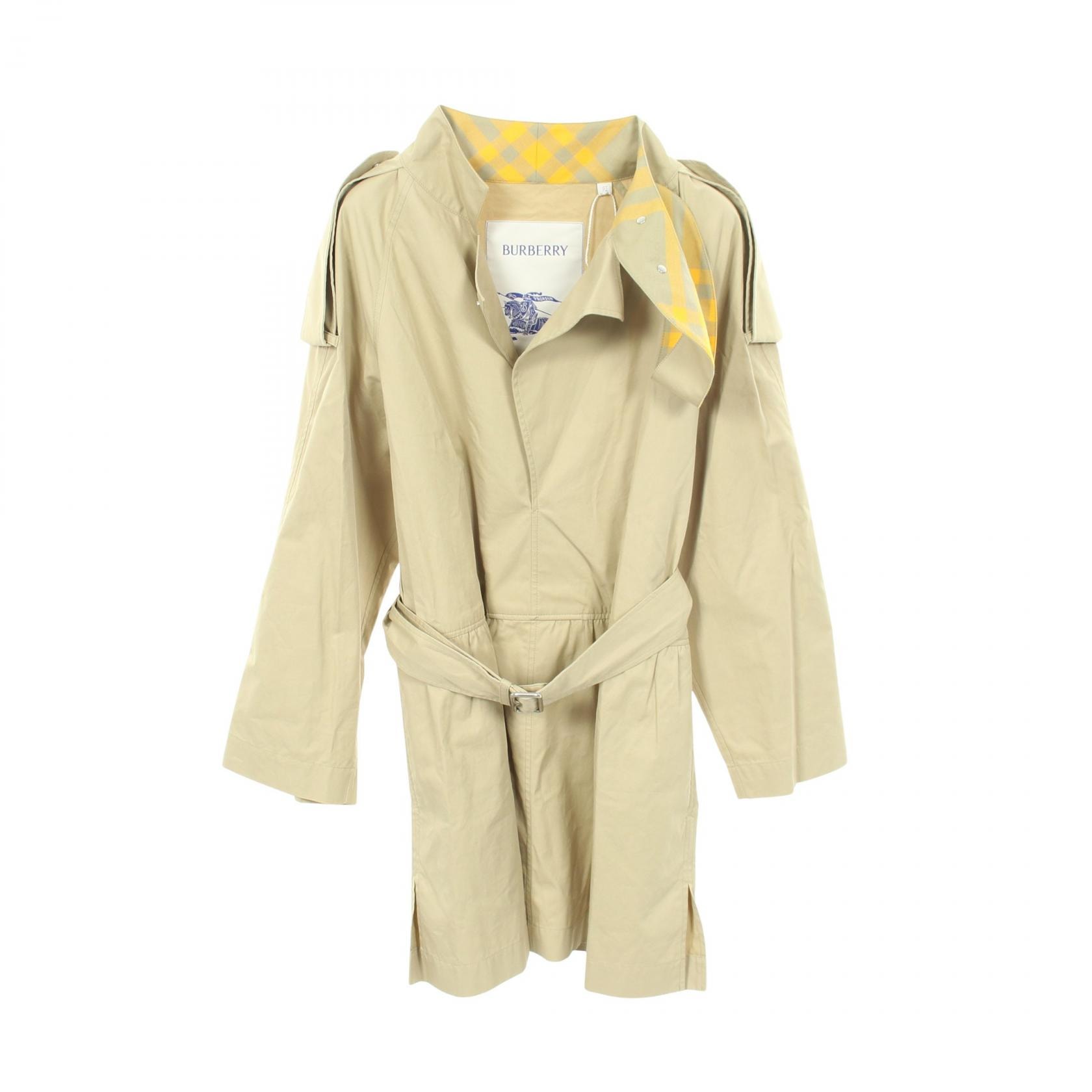 バーバリー BURBERRY トレンチミニドレス ワンピース 衣料品 トップス コットン レディース カーキ系 / ベージュ系 【中古】