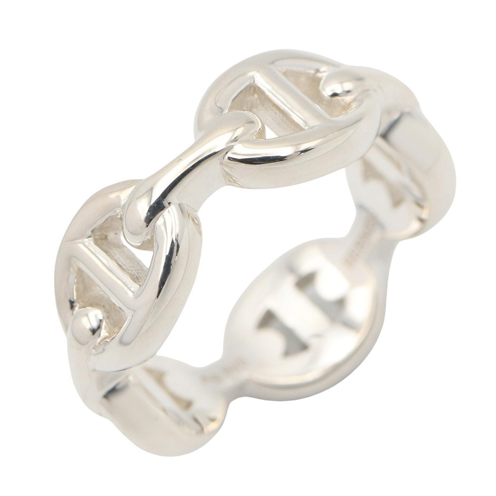 Hermes Chaine D'ancre Enchainee Ring PM "Silver"