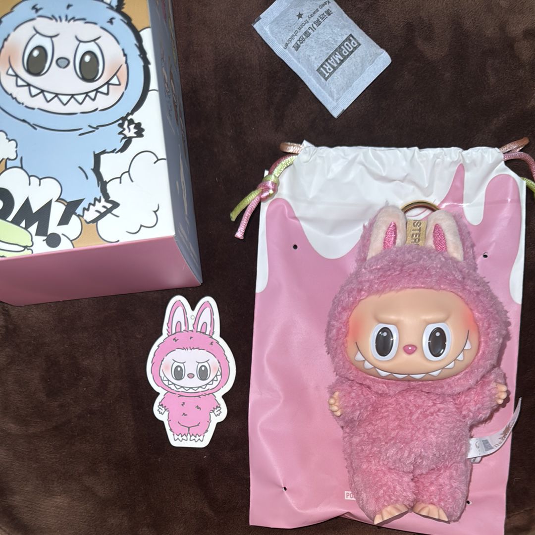 POP MART THE MONSTERS (LABUBU) Exciting Macaron Plush Series LYCHEE BERRY