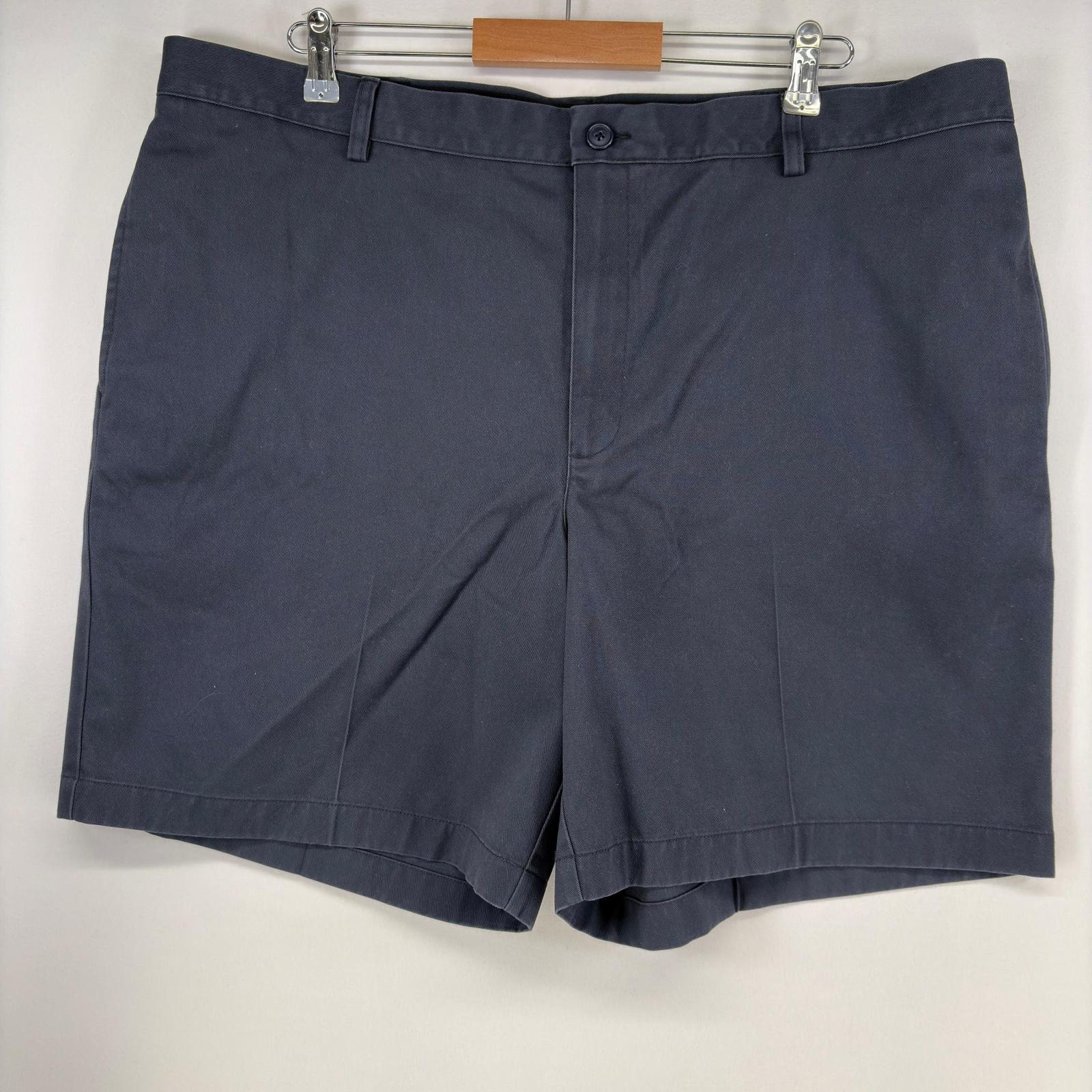 古着 エルエルビーン L.L.Bean ショートパンツ ジップ ハーフパンツ チノパン 大きいサイズ w42 ダークネイビー系 メンズ