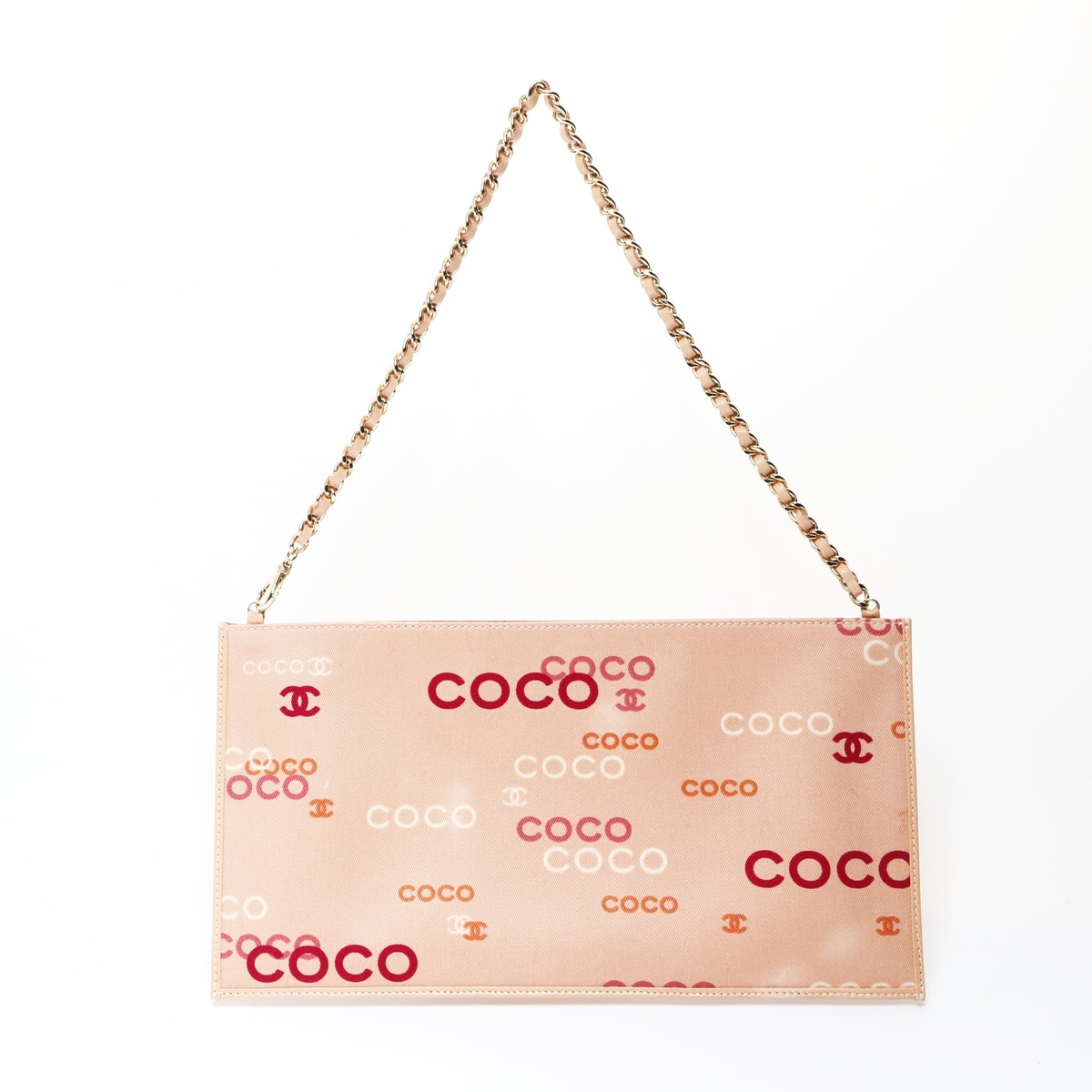 シャネル CHANEL キャンバス クラッチ チェーン 7番台 2002-2003 ショルダーバッグ【中古】