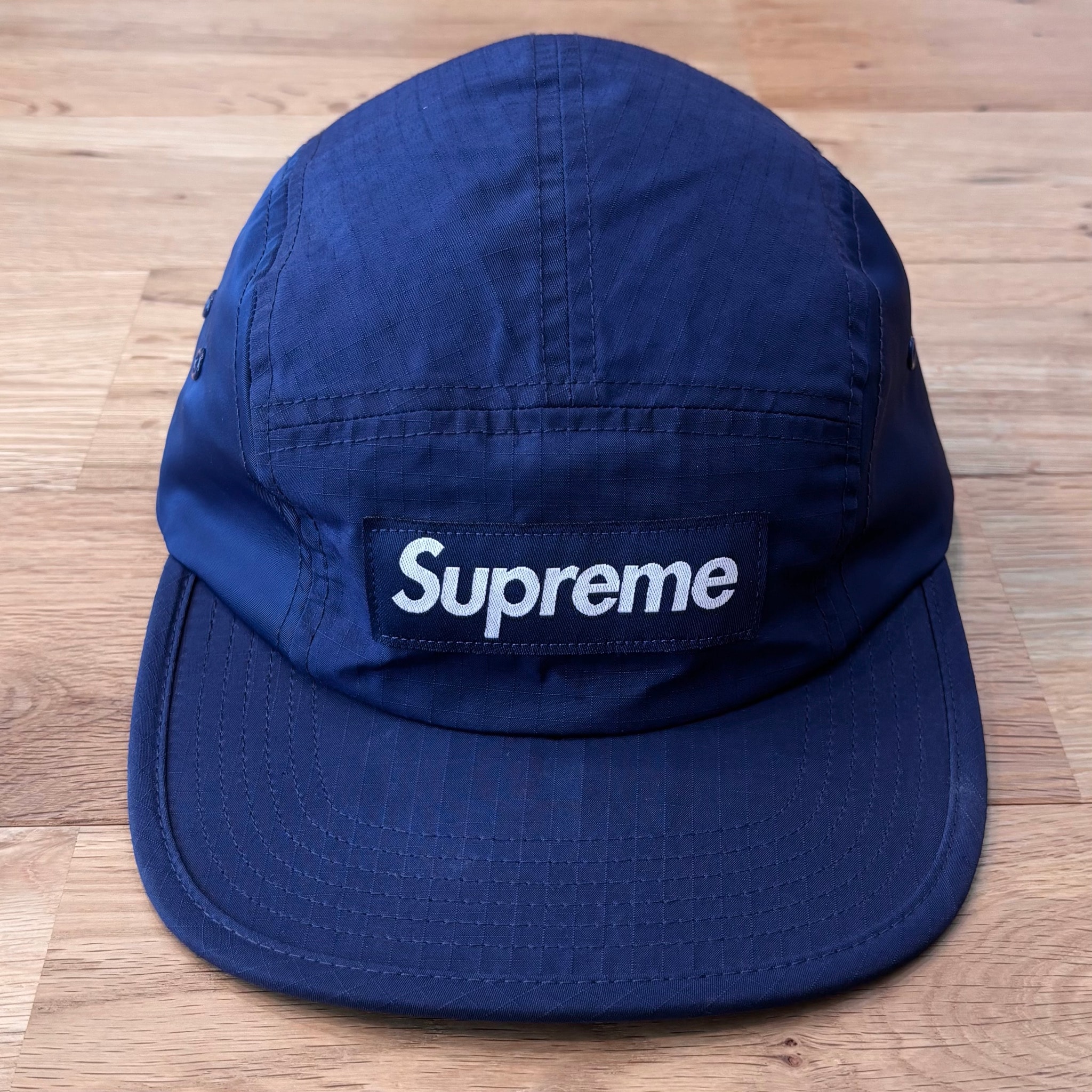 Supreme Waxed Ripstop Camp Cap "Navy"