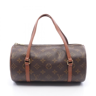 ルイ・ヴィトン LOUIS VUITTON パピヨン26 旧型 ハンドバッグ バッグ PVCコーティングキャンバス レザー モノグラム レディース ブラウン系 M51366 【中古】