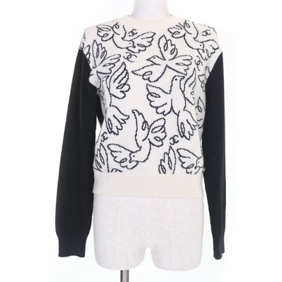 美品 シャネル
ニット ホワイト ブラック レディース 34 22C P72116K10346