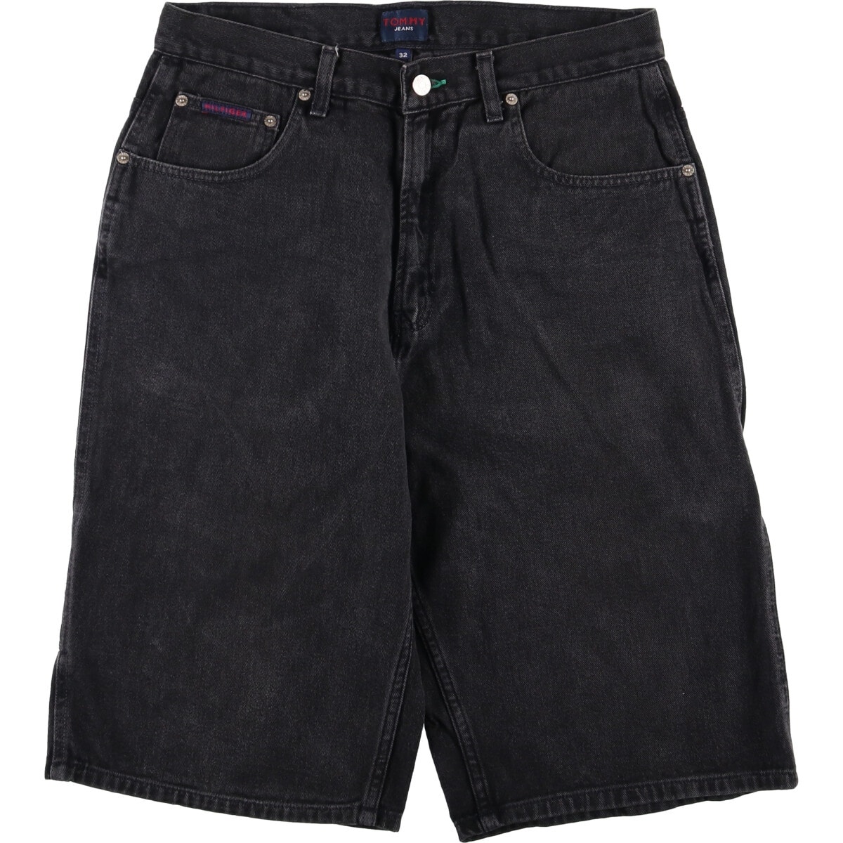 古着 90年代~ トミーヒルフィガー TOMMY HILFIGER JEANS ブラックデニムペインターショーツ ハーフパンツ メンズw33相当 ヴィンテージ/eaa577693