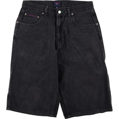 古着 90年代~ トミーヒルフィガー TOMMY HILFIGER JEANS ブラックデニムペインターショーツ ハーフパンツ メンズw33相当 ヴィンテージ/eaa577693