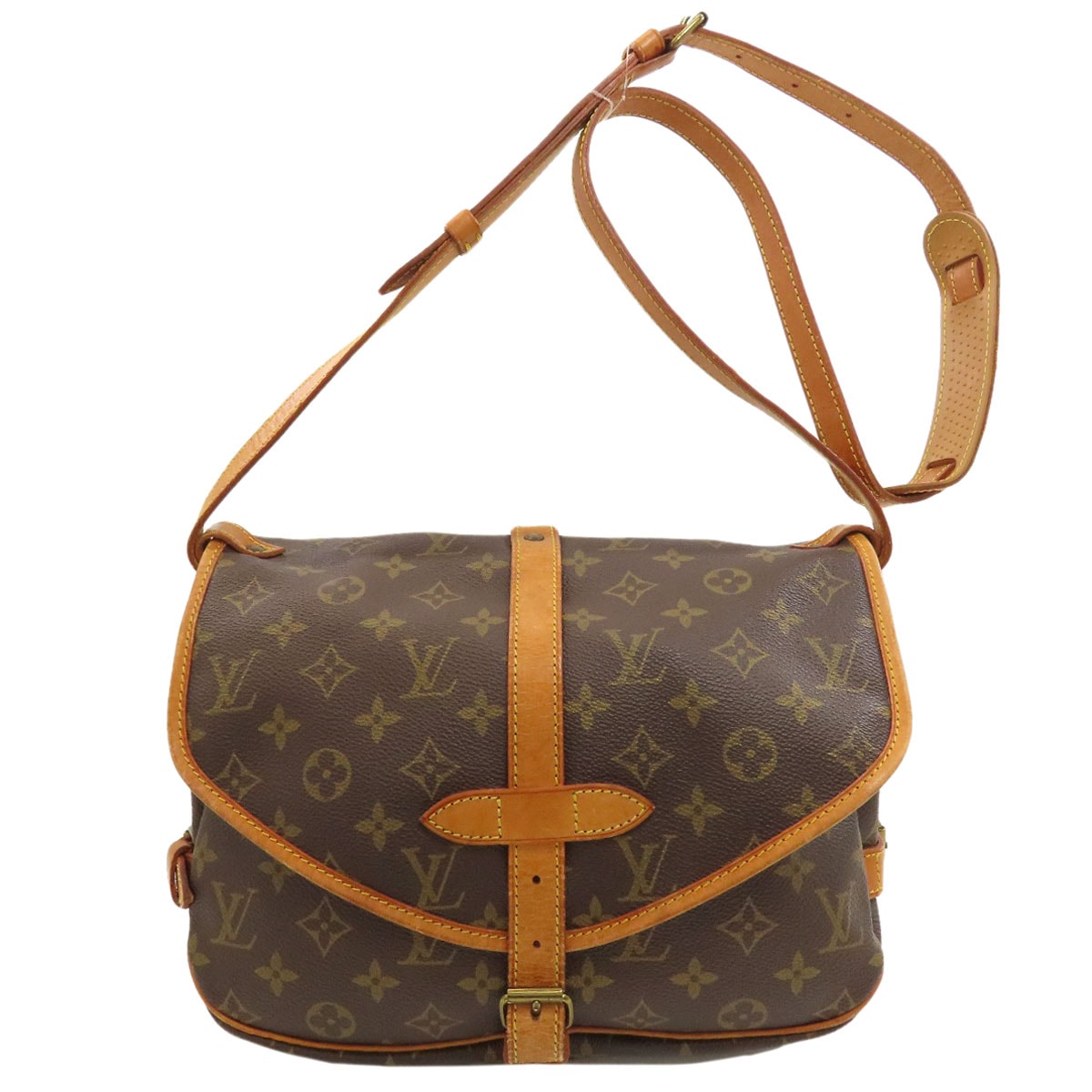 LOUIS VUITTON ルイヴィトン M42256 ソミュール30 ショルダーバッグ モノグラムキャンバス レディース [中古]