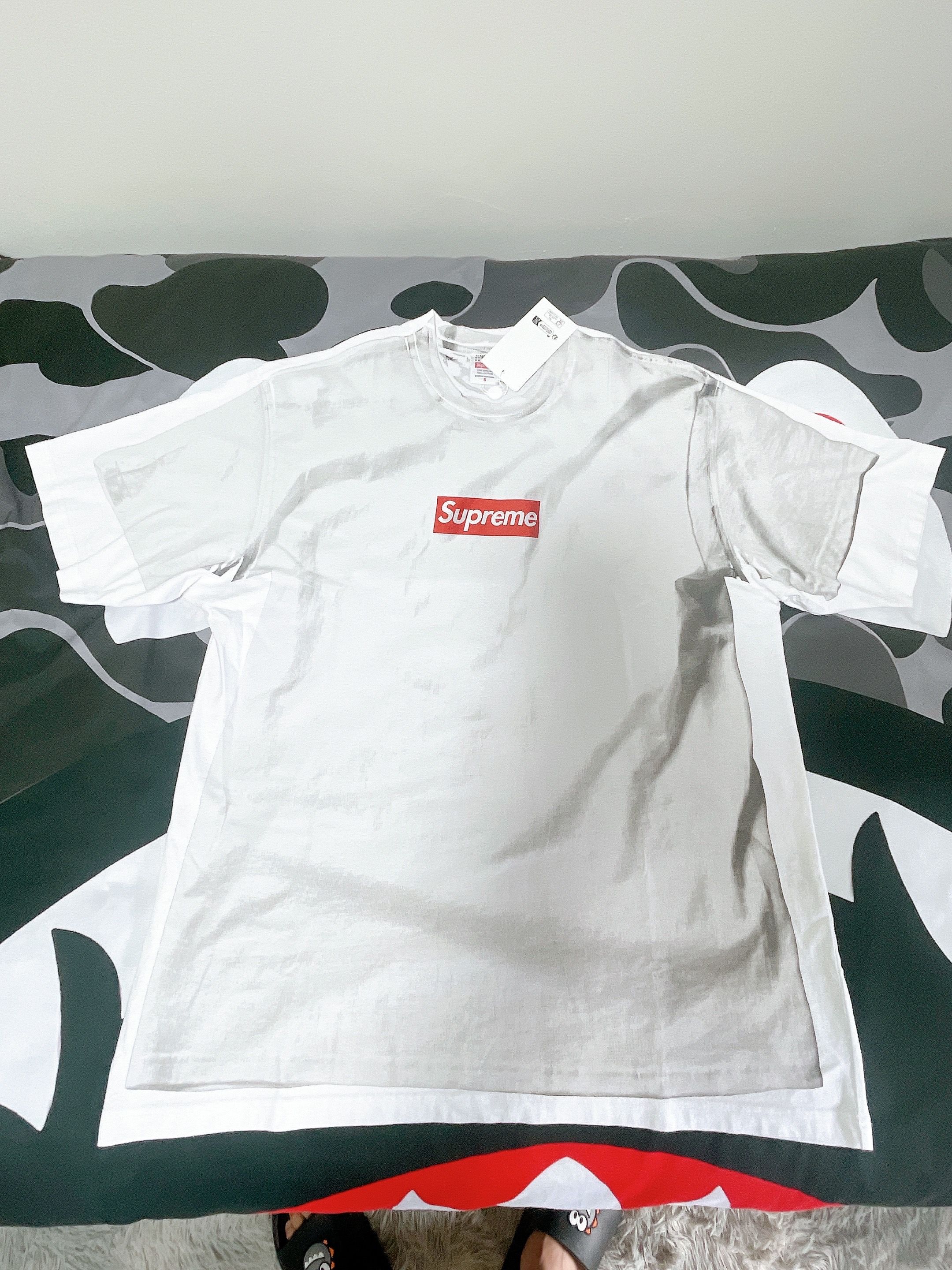 Supreme x MM6 Maison Margiela Box Logo Tee "White"