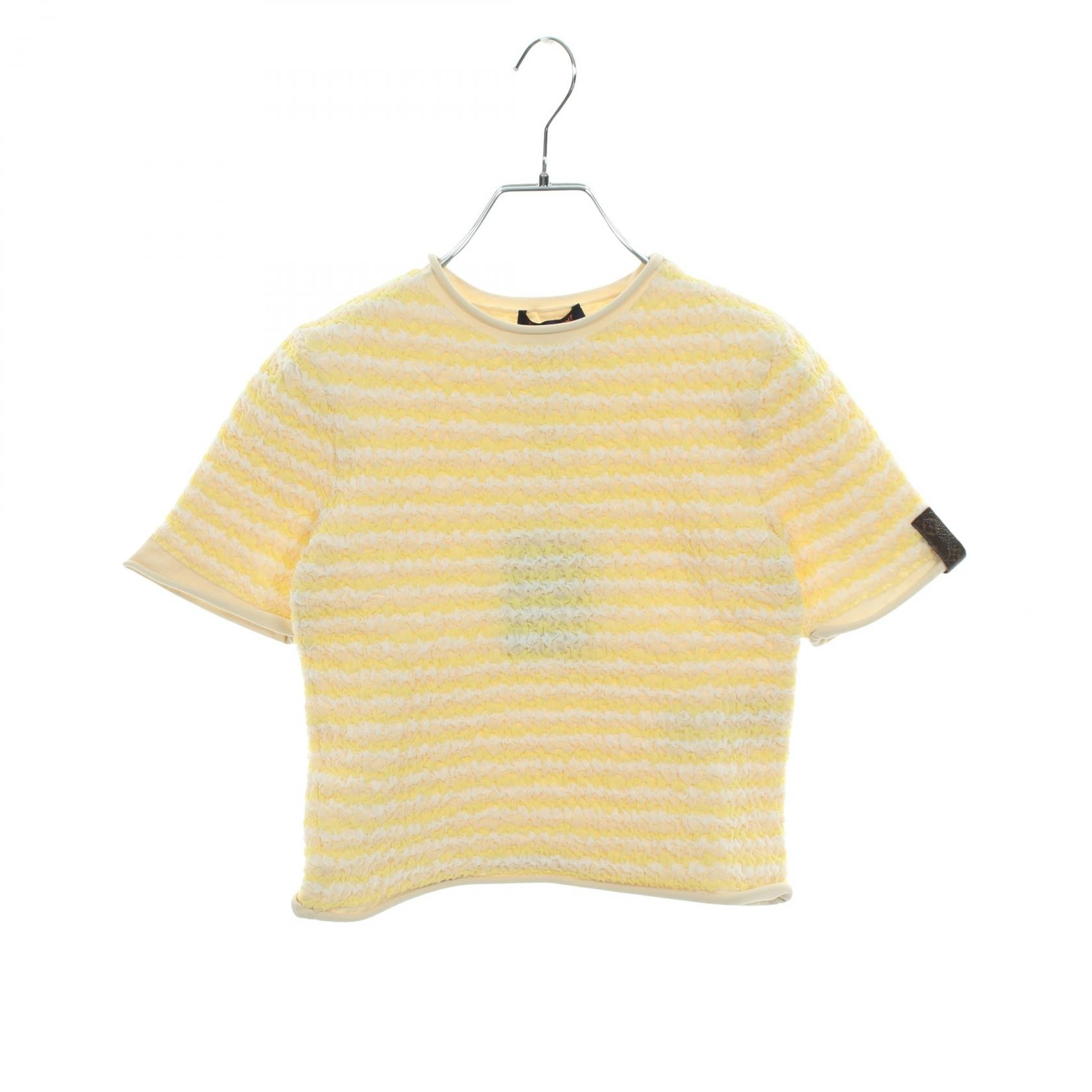 ルイ・ヴィトン LOUIS VUITTON クリンクルニット 衣料品 トップス ポリエステル レディース ベージュ系 / イエロー系 / ホワイト系 【中古】