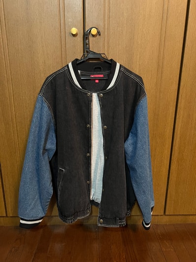Supreme Denim Varsity Jacket "Black"