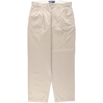 古着 ラルフローレン Ralph Lauren POLO by Ralph Lauren ANDREW PANT ツータック チノパンツ メンズw35相当/eaa656014