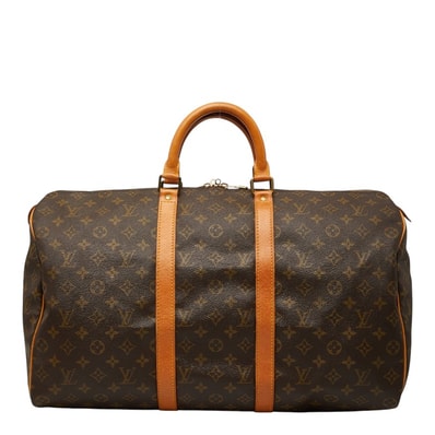 ルイ ヴィトン モノグラム キーポル50 ボストンバッグ M41426 ブラウン PVC レザー レディース LOUIS VUITTON 【中古】