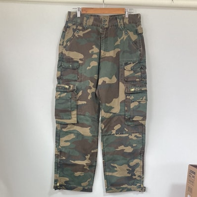 F.M.C.D. PARACHUETE TROUSERS | HEAVY VINTAGE WASH "WOODLAND CAMO"
