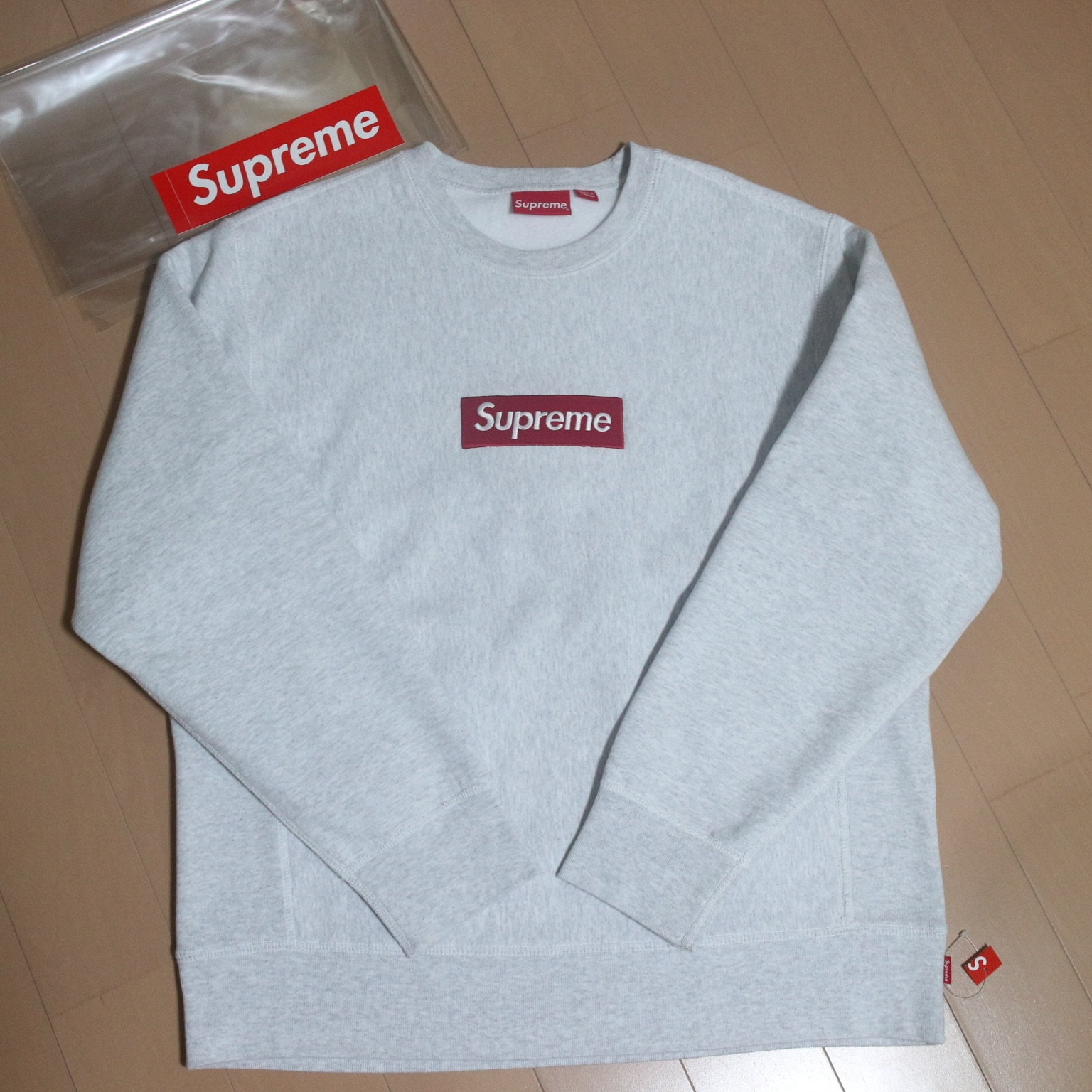 Supreme Box Logo Crewneck Sweatshirt "Ash Grey" (18FW)