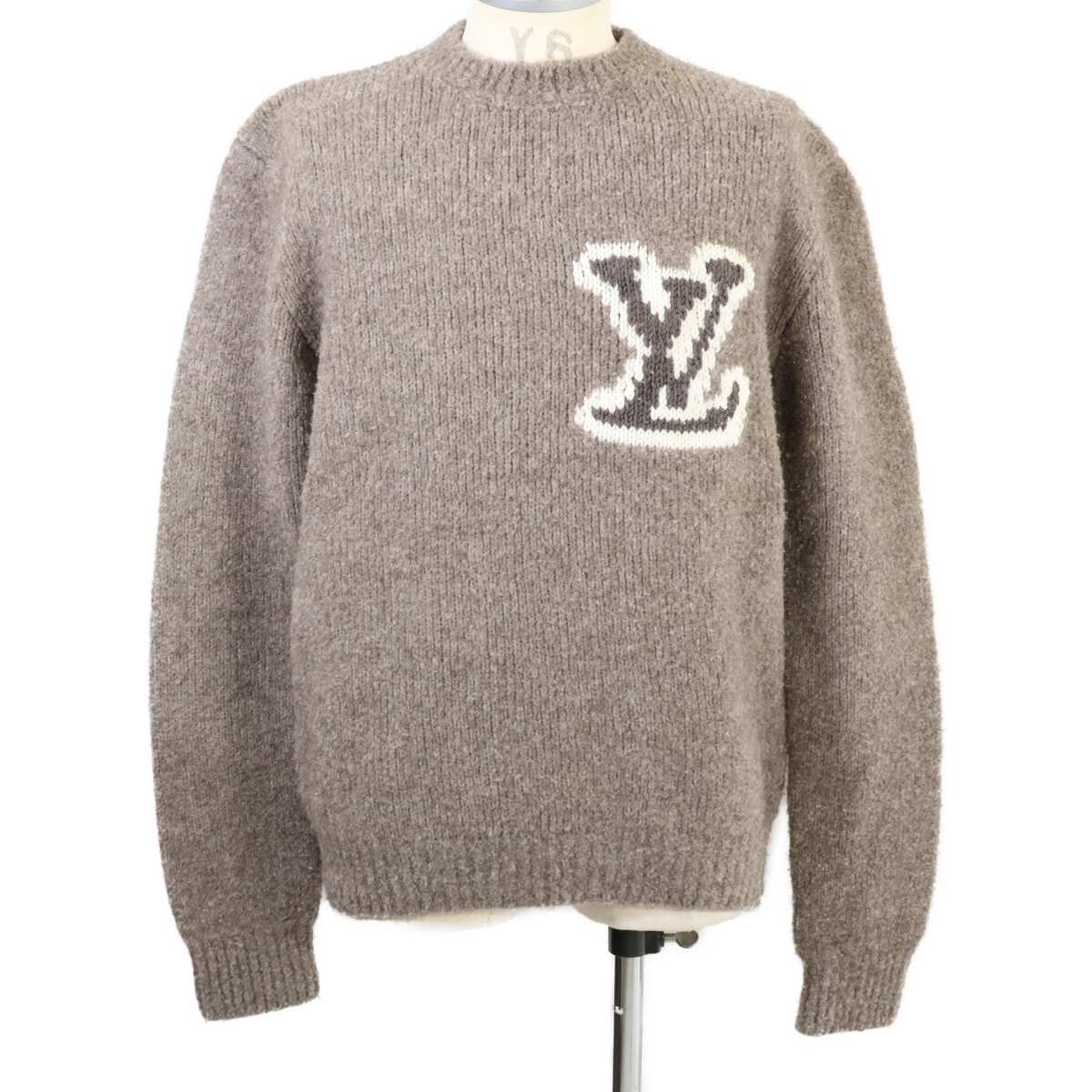 ルイヴィトン 【国内正規/24年製】RM241MQ VSS HQN45W ウールヤク LV インターシャ クルーネック ニットセーター M