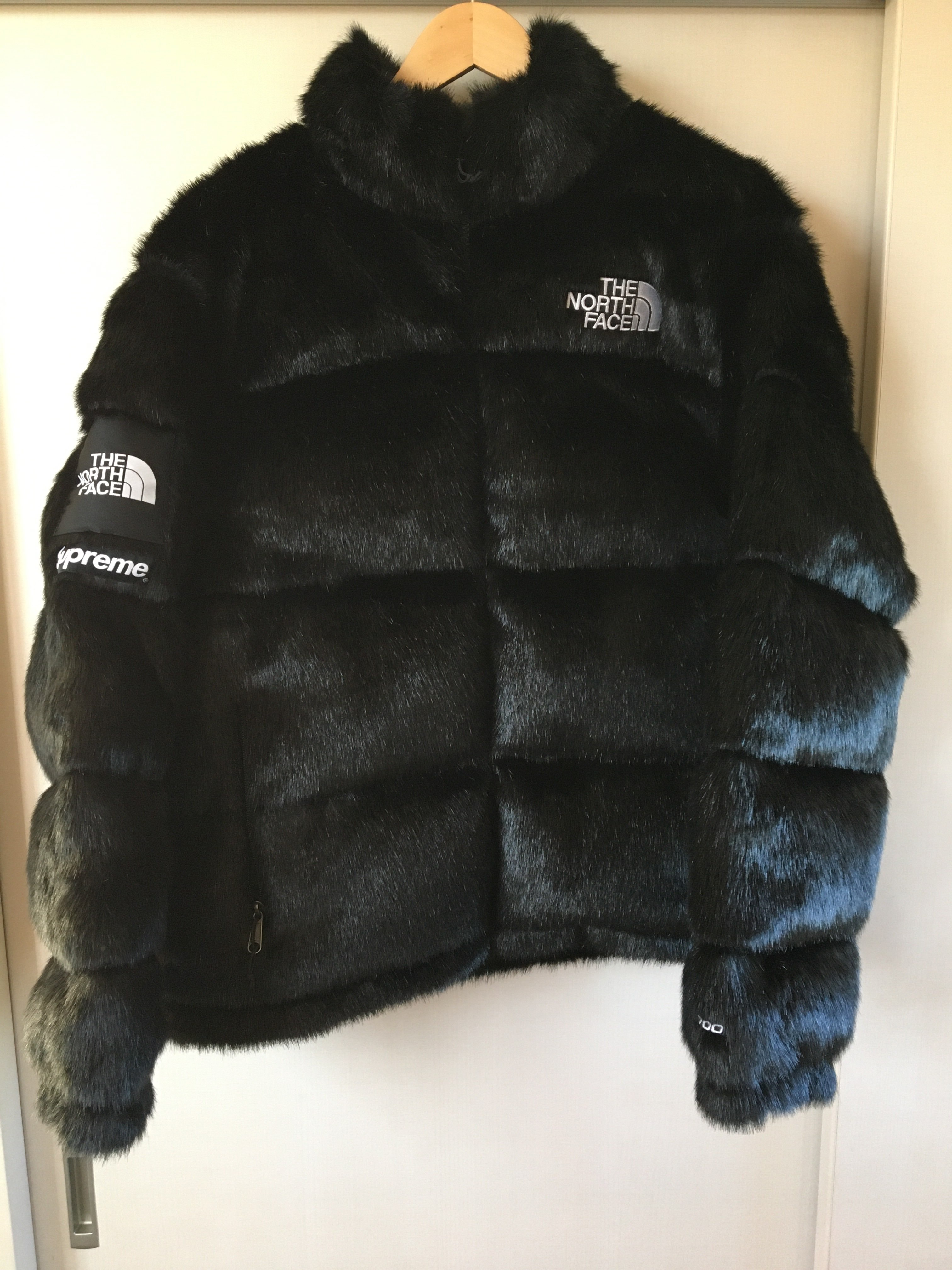 Supreme x The North Face Faux Fur Nuptse Jacket "Black"