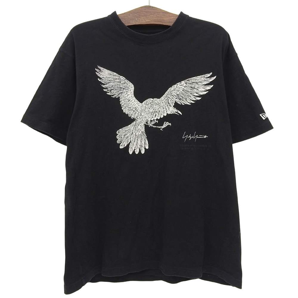 ヨウジヤマモトプールオム クロウプリント Tシャツ トップス メンズ ブラック XXL XXL