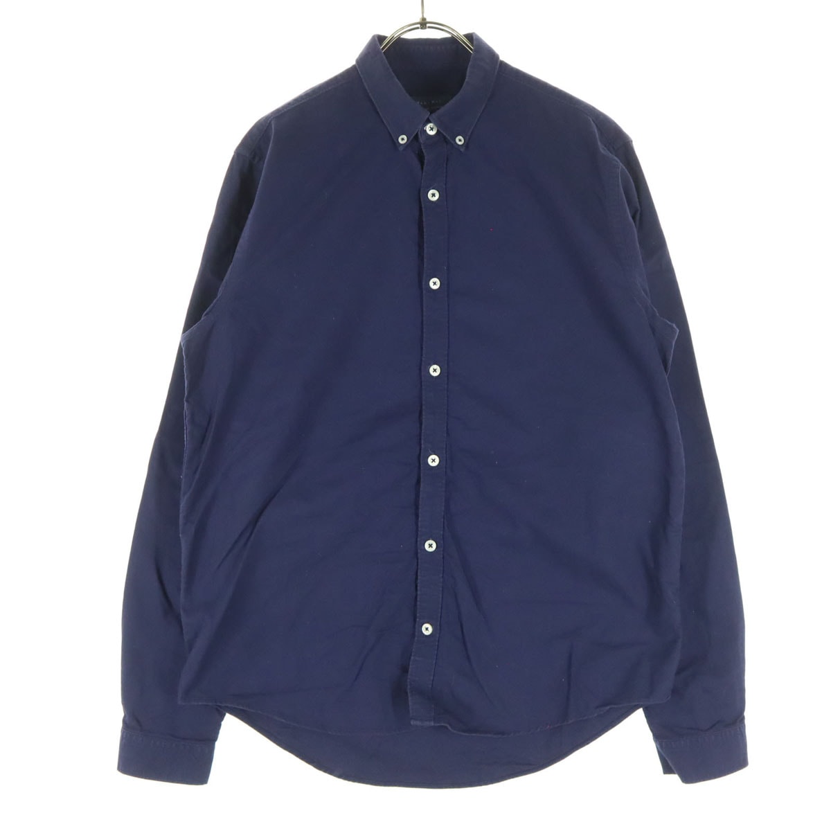 ZARA MAN ザラマン 長袖 ボタンダウンシャツ M ネイビー系