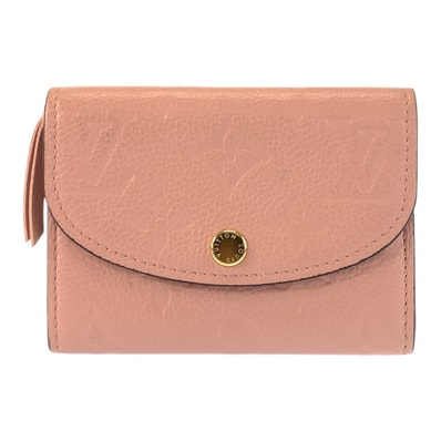 美品 LOUIS VUITTON ルイヴィトン アンプラント ポルトモネ ロザリ ローズプードル ピンク ゴールド金具 レザー 折財布 コンパクトウォレット 505210 【中古】