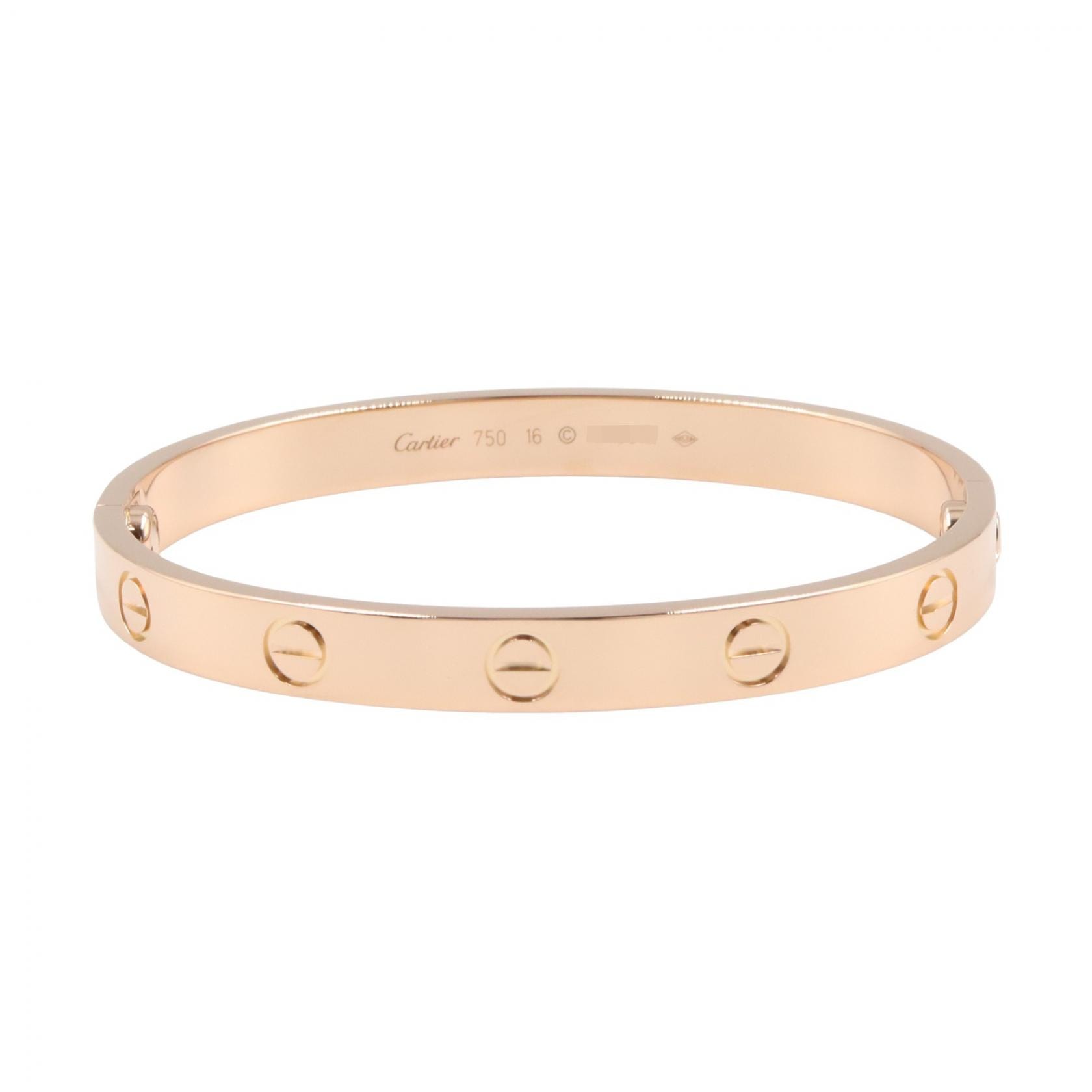 カルティエ CARTIER ラブブレス ブレスレット ブレスレット アクセサリー K18PG(ピンクゴールド) レディース ゴールド系 【中古】