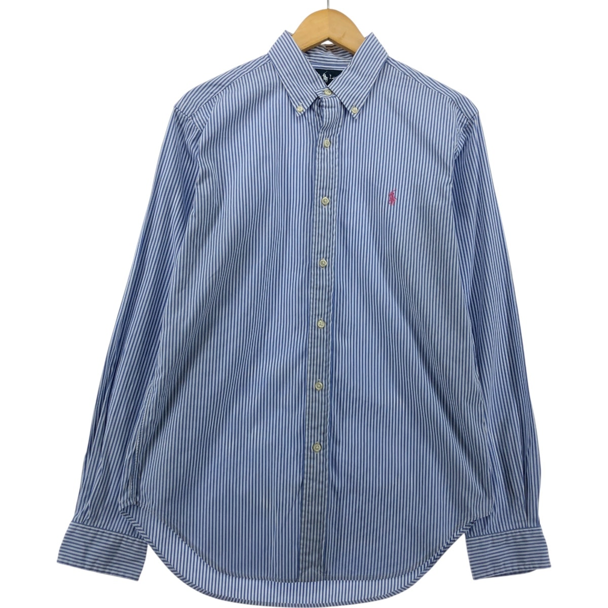 古着 ラルフローレン Ralph Lauren CLASSIC FIT クラシックフィット 長袖 ボタンダウンストライプシャツ メンズM相当/eaa551944