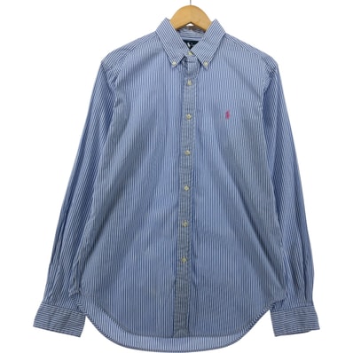 古着 ラルフローレン Ralph Lauren CLASSIC FIT クラシックフィット 長袖 ボタンダウンストライプシャツ メンズM相当/eaa551944