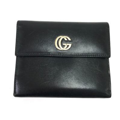GUCCI グッチ 手帳カバー インターロッキング ブラック