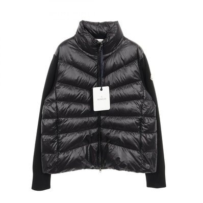 モンクレール MONCLER カーディガン ダウンジャケット 衣料品 アウター ナイロン ウール レディース ブラック系 9B00024M1131999L 【新品】