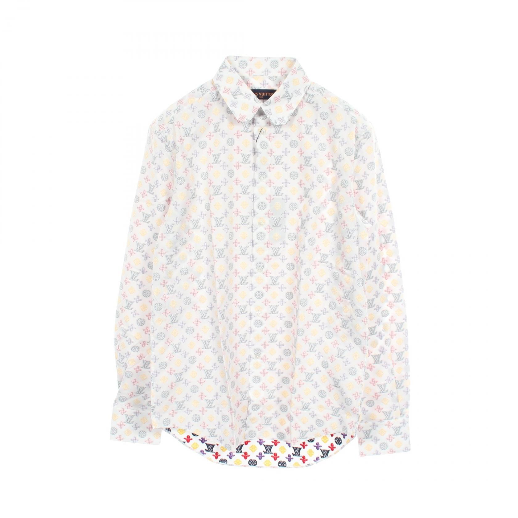 ルイ・ヴィトン LOUIS VUITTON モノグラム 長袖 衣料品 トップス コットン メンズ ホワイト系 / マルチカラー RM202Q UTJ HJS41W 【中古】