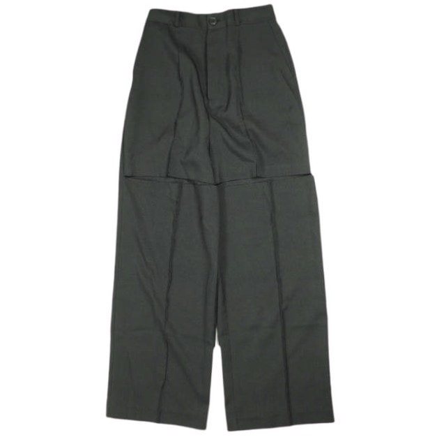 Ray BEAMS レイビームス 24SS フロントカットアウトパンツ 61-23-1066-462 1 BLACK ボトムス g25404