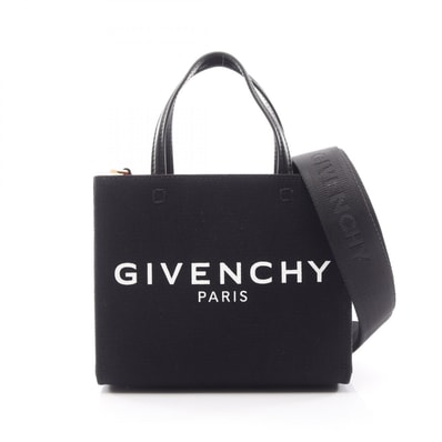ジバンシィ GIVENCHY G TOTE MINI 2WAY ハンドバッグ バッグ キャンバス レザー レディース ブラック系 BB50N0B1F1001 【新品】