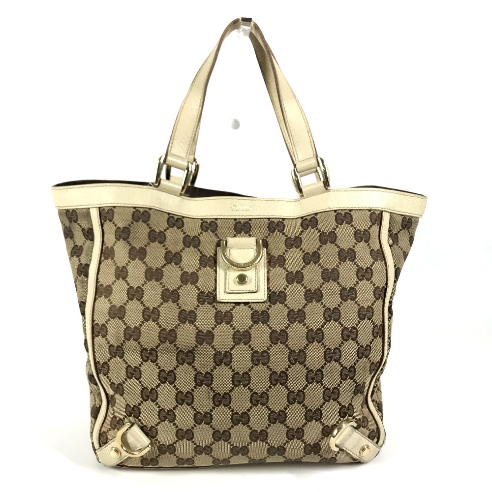 グッチ GUCCI GG ロゴ 130739  肩掛け トートバッグ カバン ショルダーバッグ GGキャンバス/レザー ベージュ