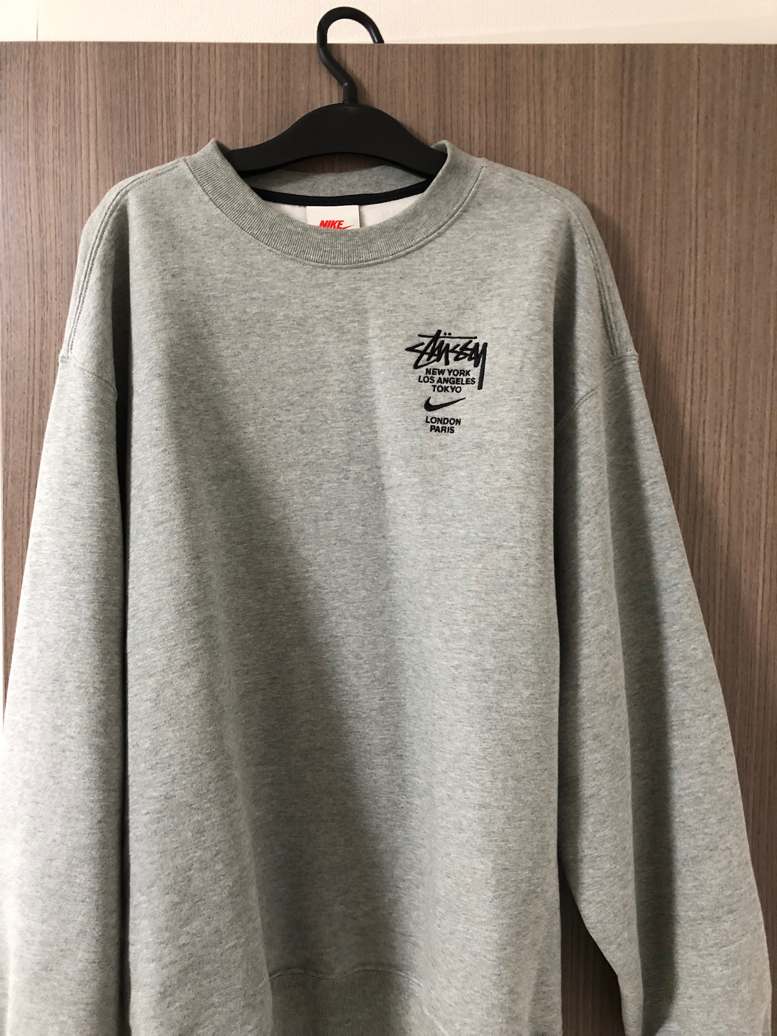 Nike x Stussy International Crewneck Sweatshirt (US Size) "Grey" DC4198-050