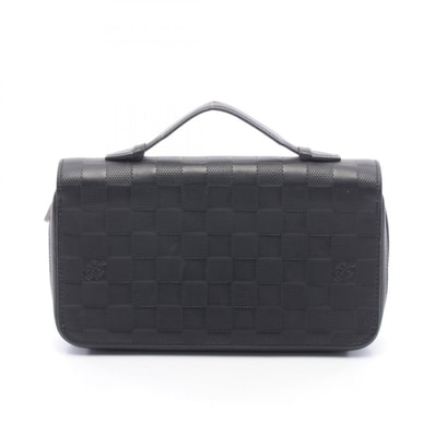 ルイ・ヴィトン LOUIS VUITTON ジッピーXL ダミエアンフィニ オニキス ラウンド長財布 財布 レザー メンズ ブラック系 N61254 【中古】