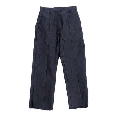 ■美品■mm6 maison margiela エムエムシックス メゾン マルジェラ パンツ サイズ40 テーパードパンツ スラックス カットオフ ブラック イタリア製 ブランド古着【中古】20241121/RA1940