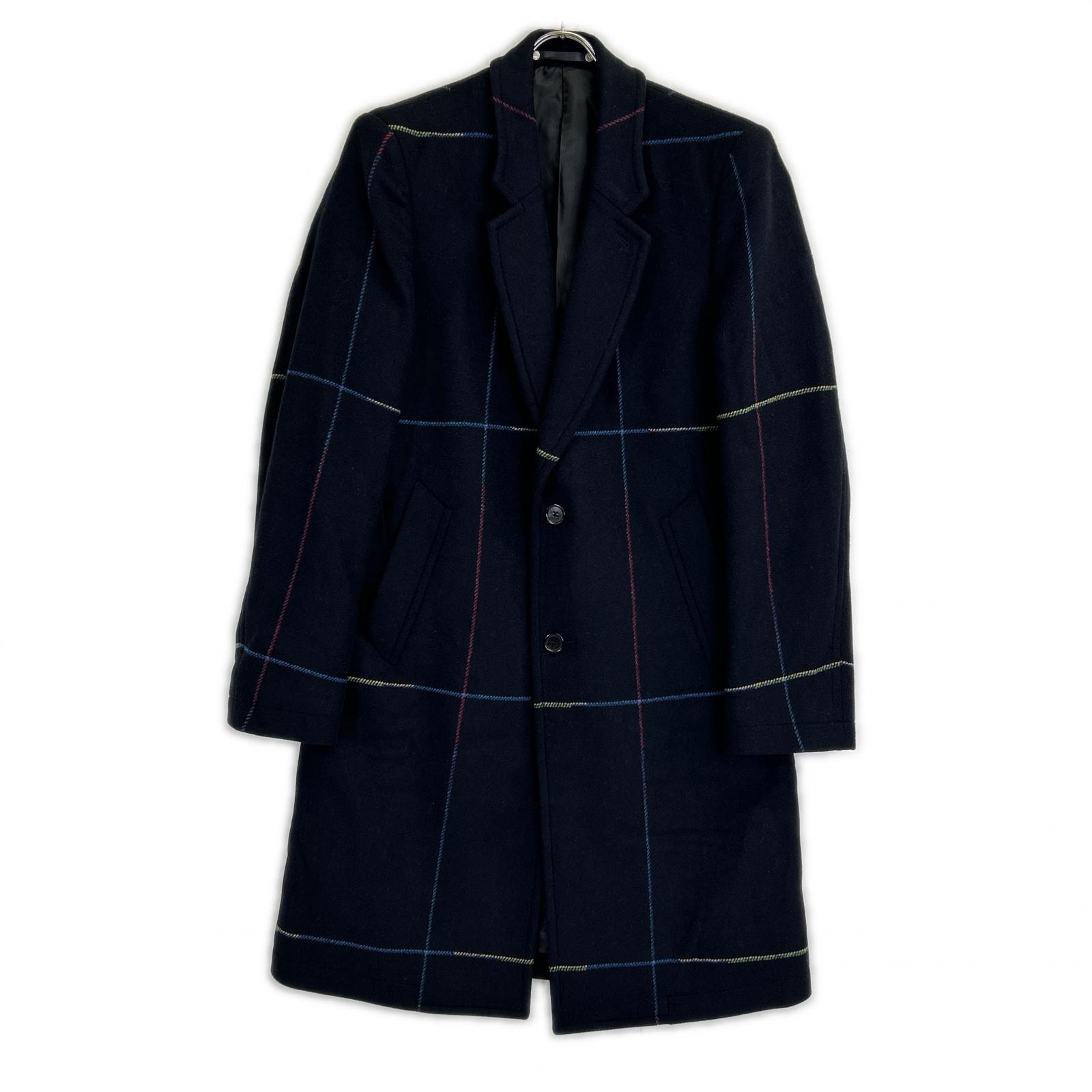 ポールスミス ネイビー PY-BM-83376 ウール混 チェスターコート L