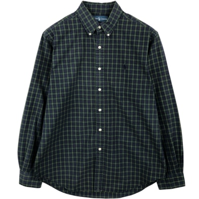 古着 ラルフローレン Ralph Lauren CLASSIC FIT 長袖 ボタンダウンチェックシャツ メンズL相当/eaa621732