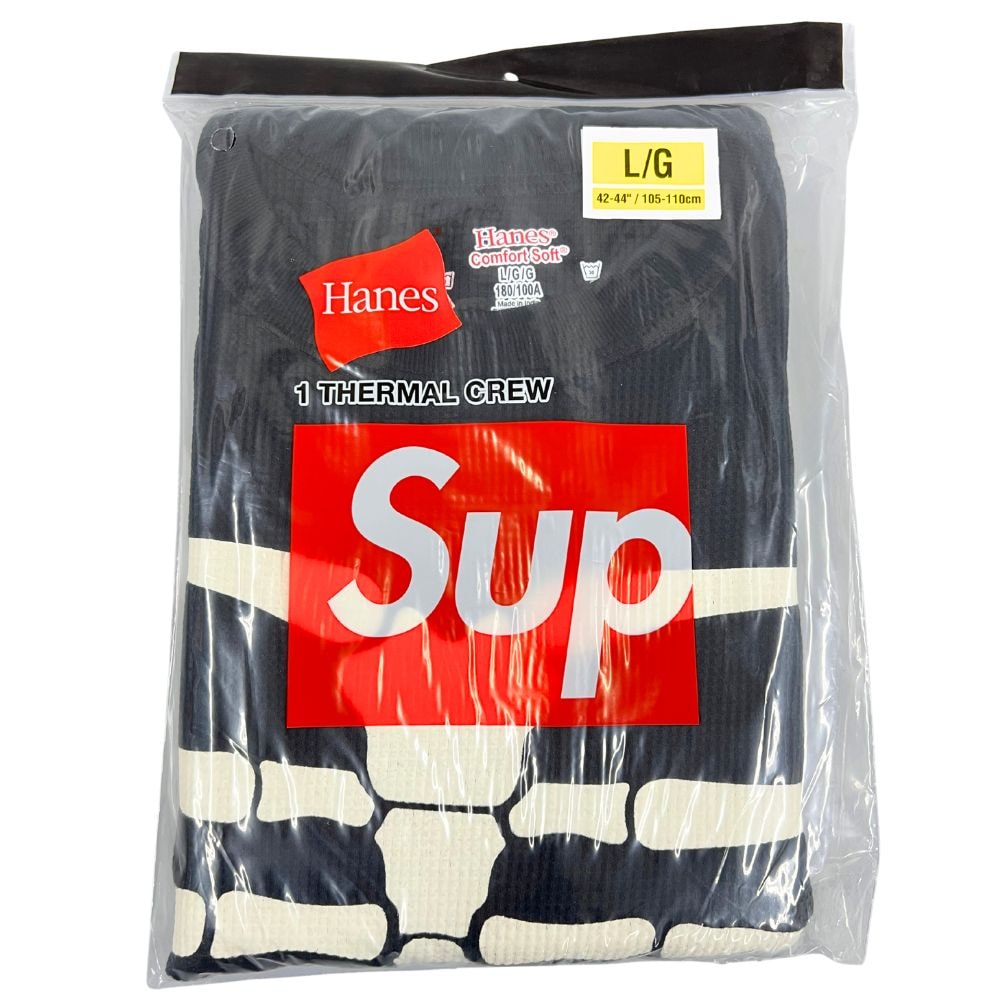 SUPREME シュプリーム 25AW Hanes Bones Thermal Crew (1 Pack) サーマル ロングTシャツ 45097